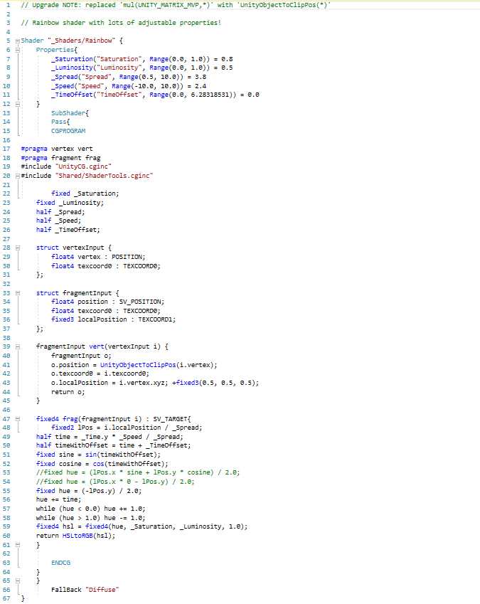 Script - Animated Rainbow Shader Screenshot