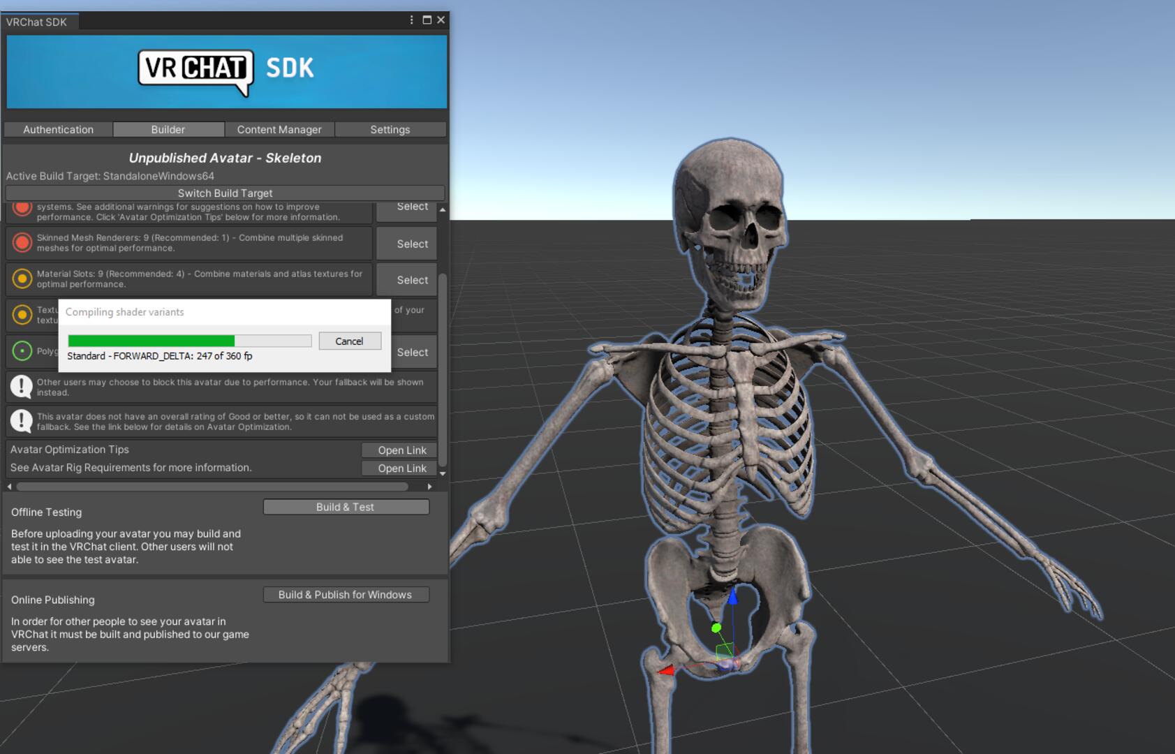Skeleton Avatar Screenshot