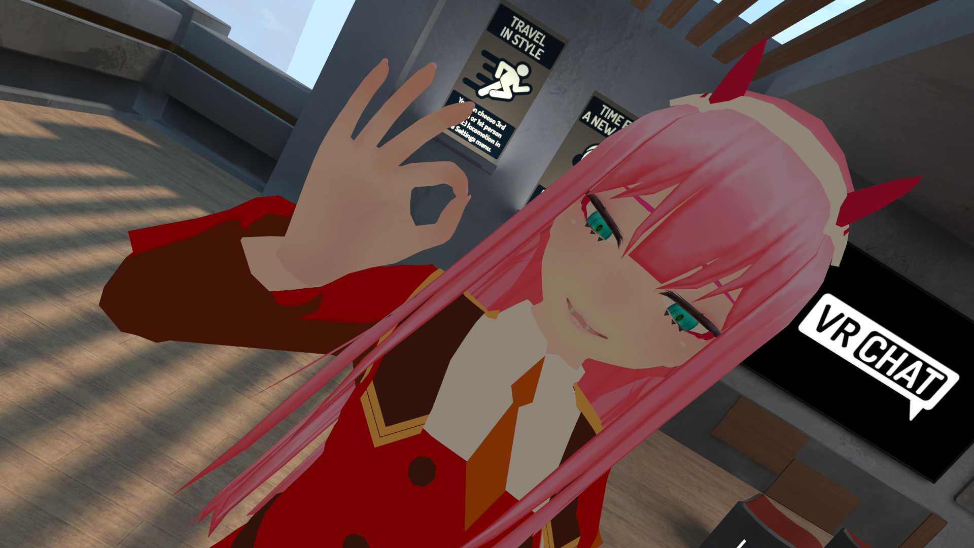 Zero Two (Lip Sync, Eye Tracking, 5 Custom Gestures)  Screenshot