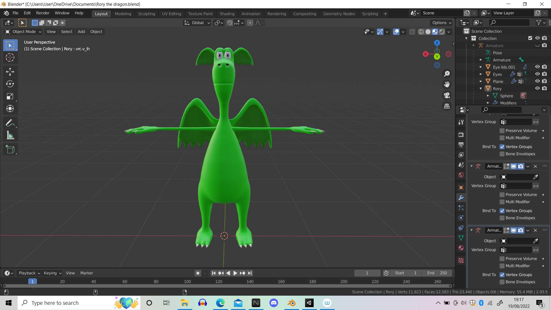 Rory the dragon from POP 2007 Unity package Screenshot