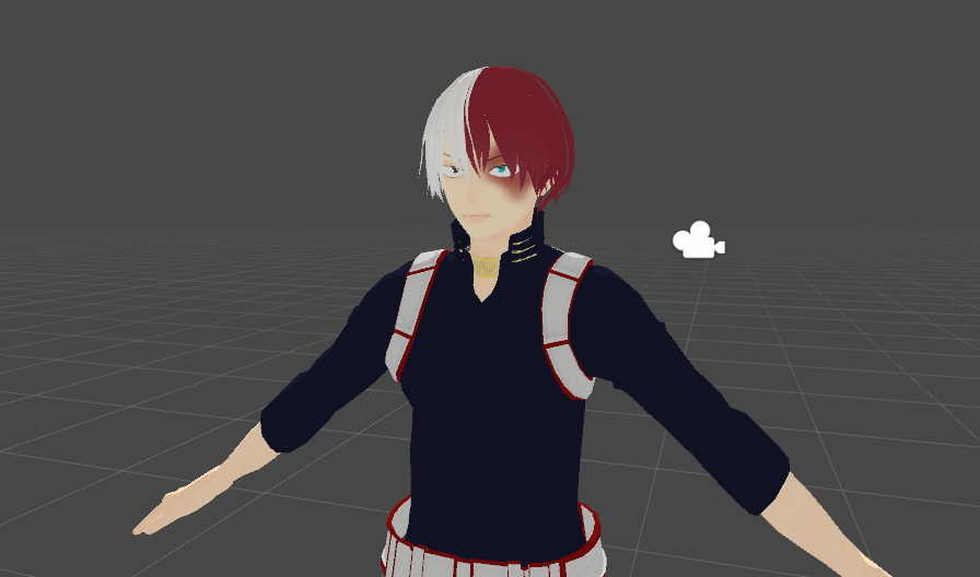Shoto Todoroki (Eye Tracking, Visemes, Hair Physics) Screenshot