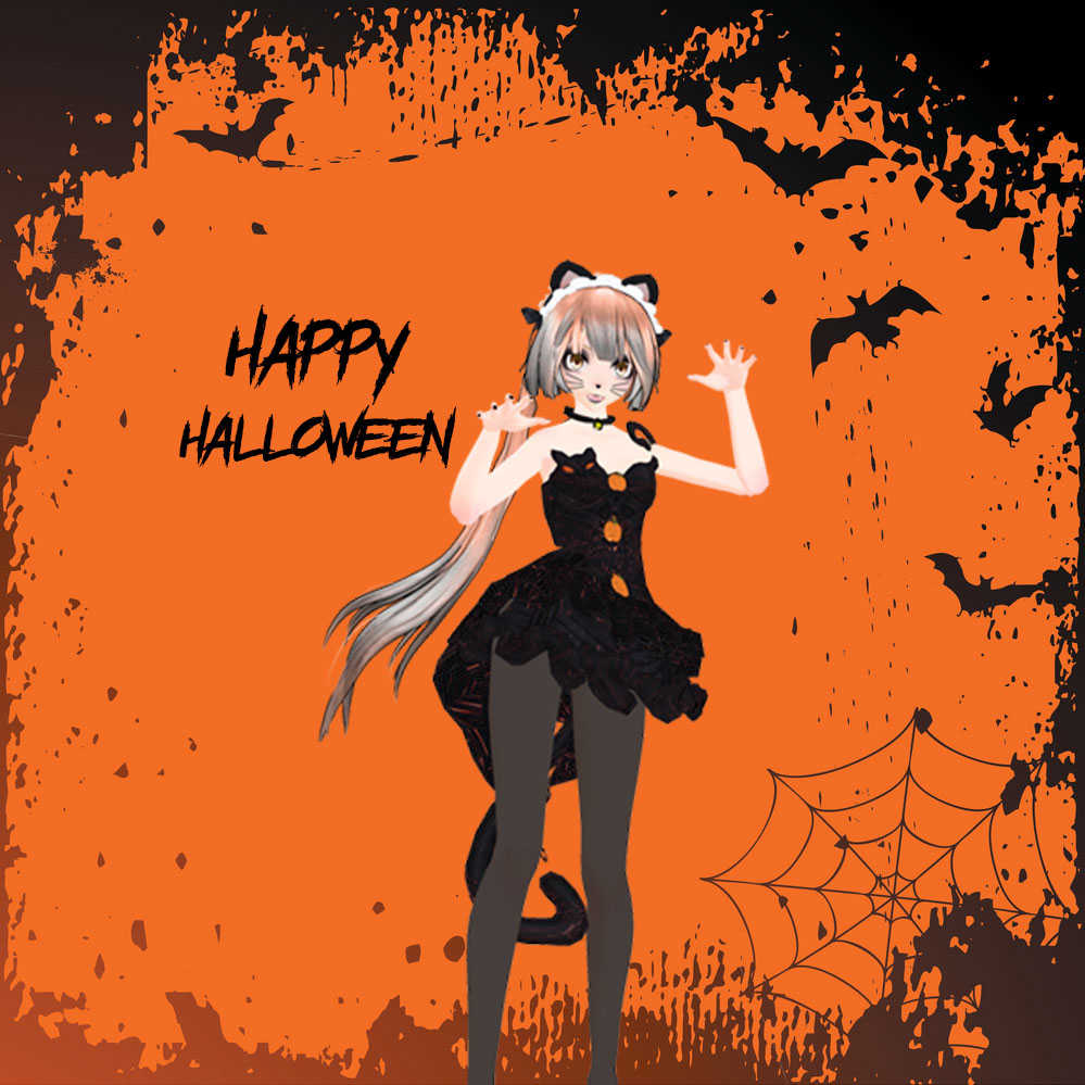 Black Cat Nekomura (38k Poly, Face Expressions, Dynamic Bones) Screenshot