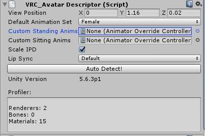 Simple avatar profiler Screenshot