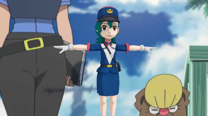 Officer Jenny From Pokemon Let's Go (Dynamic Bones, Visemes) Screenshot