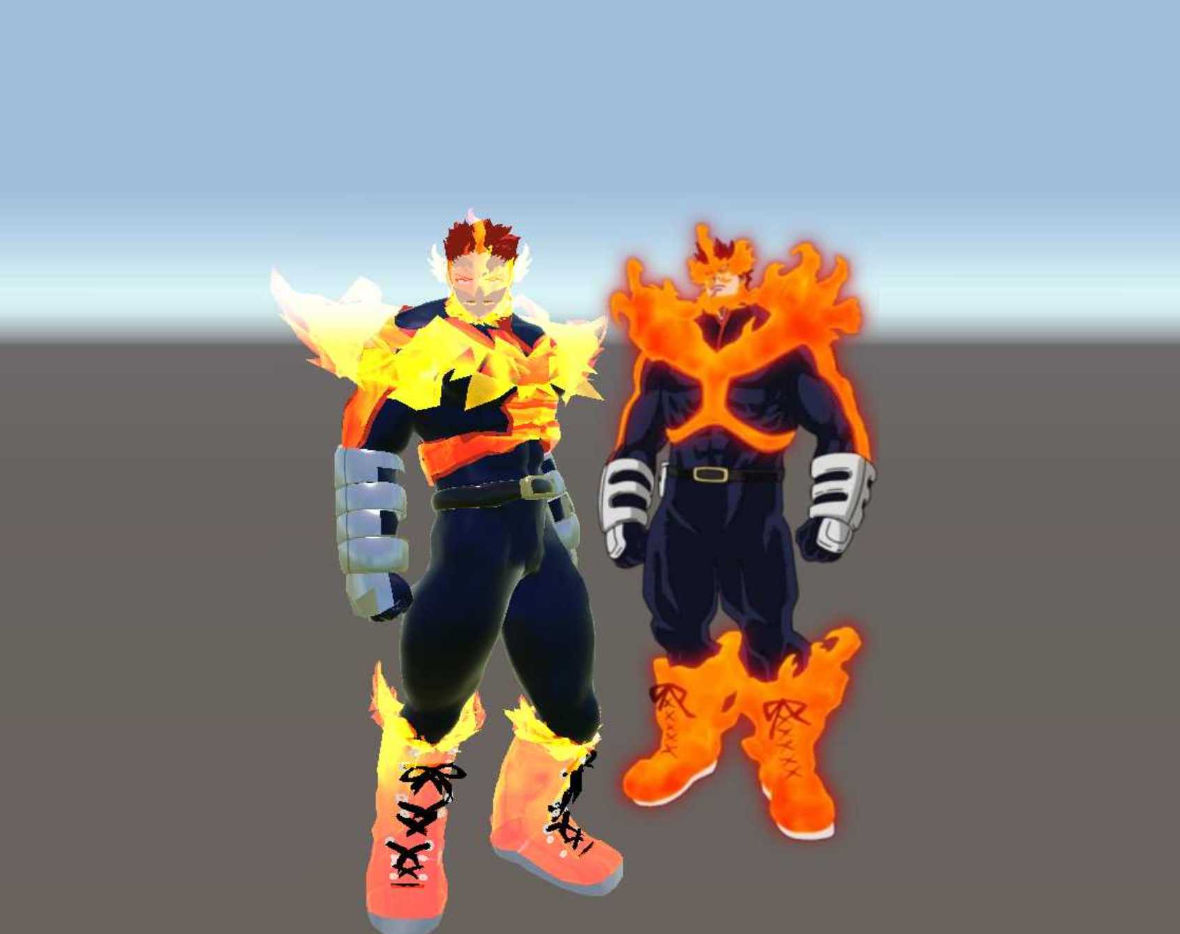 Enji Todoroki (Flame Hero: Endeavor) with flame shaders 58K POLY Screenshot