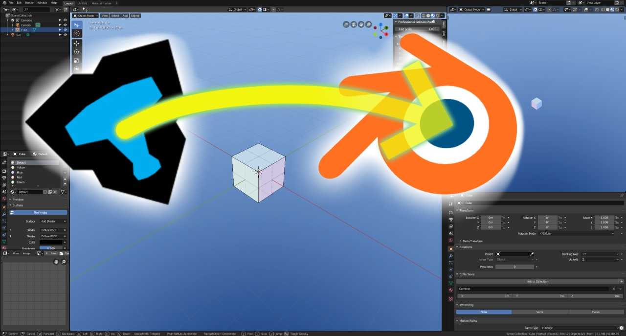 BlenderWASD (Blender Mapping config) (ProBuilder for Blender) Screenshot