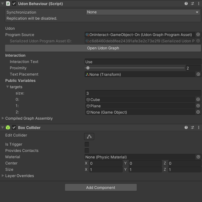 Udon Graph Triggers Screenshot