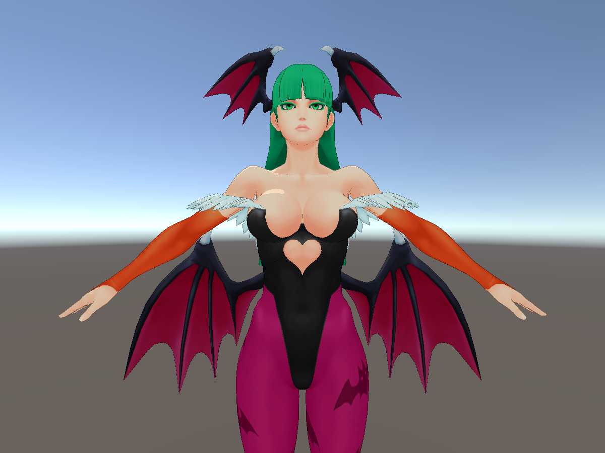 Morrigan Aensland (Viseme Lipsync+ DynamicBone + Mixamo Emotes) Screenshot