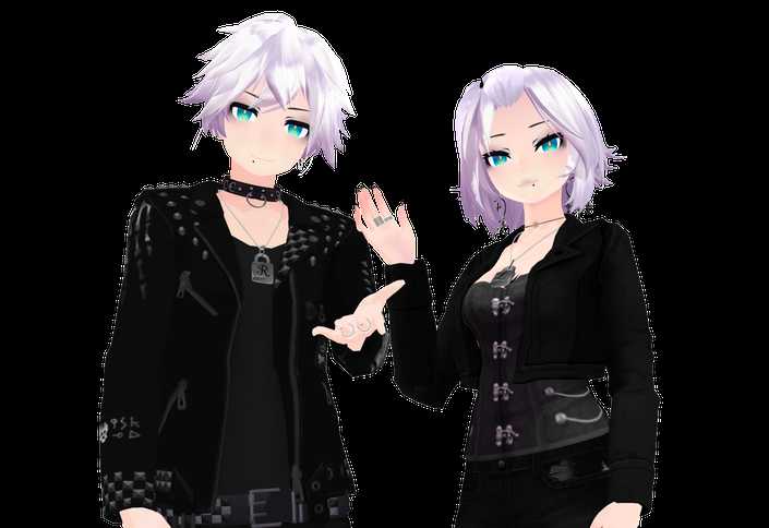 Edgy Emo Len and Rin (Full Body, 5 Gestures both, Fixed) Screenshot