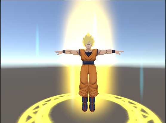 Goku Super Sayajin with Aura particles Screenshot