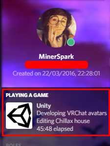 Discord presence for your unity scenes. Screenshot