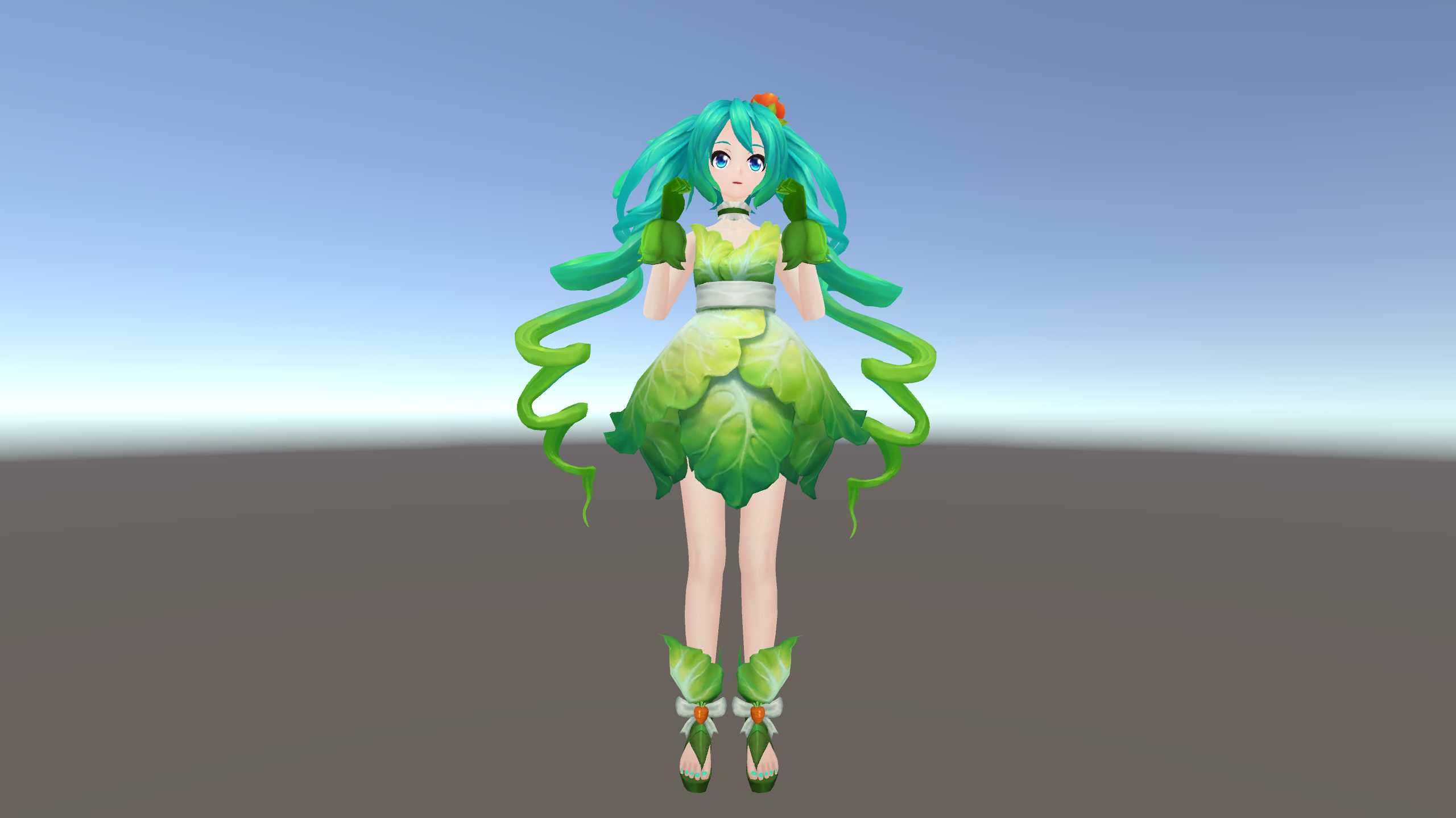 Popipo Miku Remix (Eye Track, blink, Lips, Physics, Animation) Screenshot