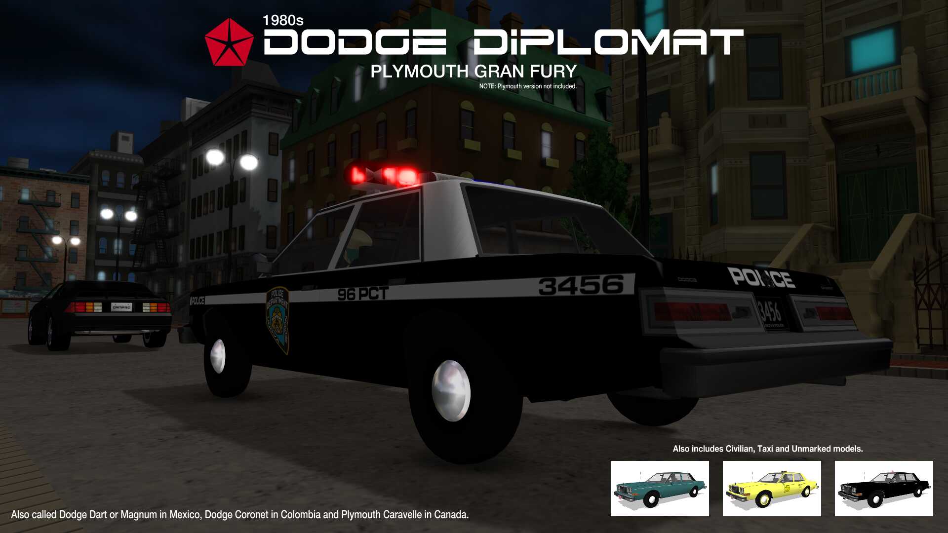 1980s Dodge Diplomat Pack Screenshot