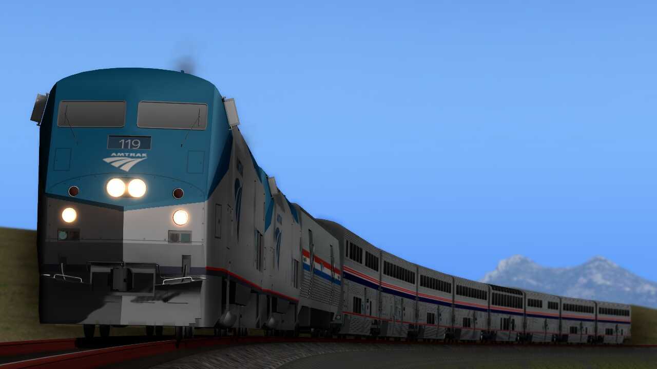 Amtrak Train and Cars (FBX and Textures Only!) Screenshot