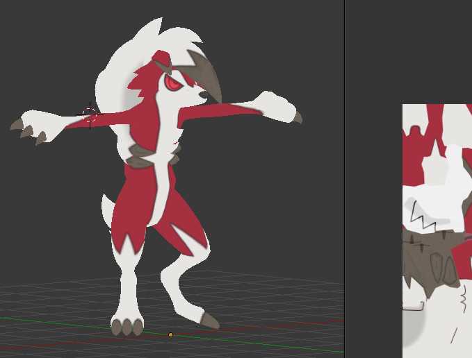 Upright Midnight Lycanroc (Pokemon Sun/Moon) Screenshot
