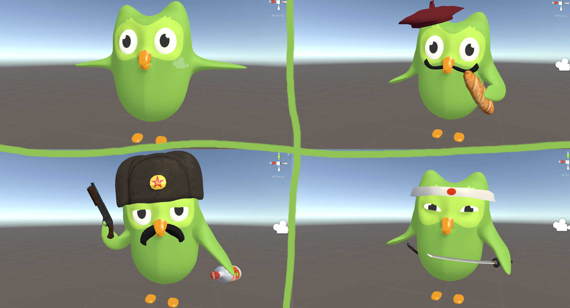 Duolingo Owl With Language Gestures Screenshot