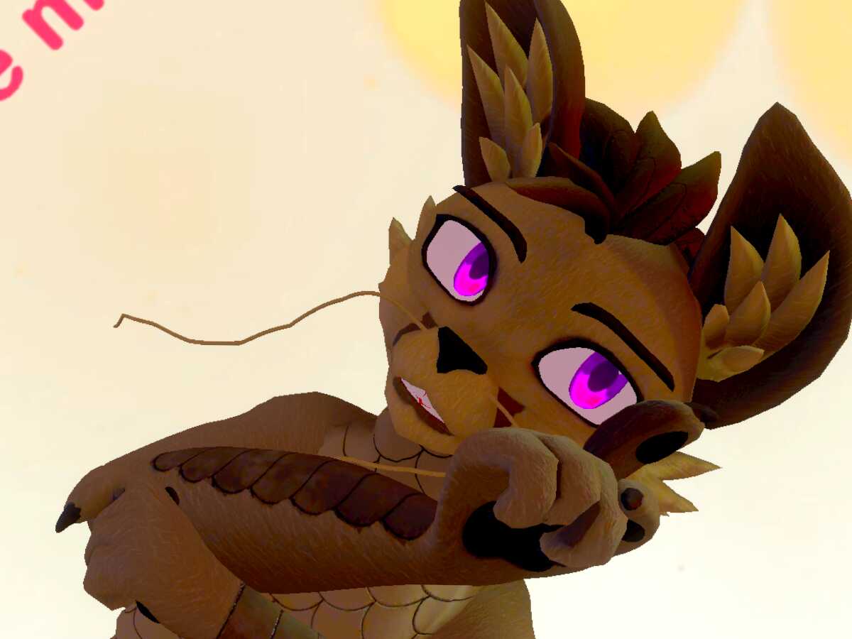 FREE Vrchat Base - Gurechi Canine Half-Eastern Dragon Screenshot