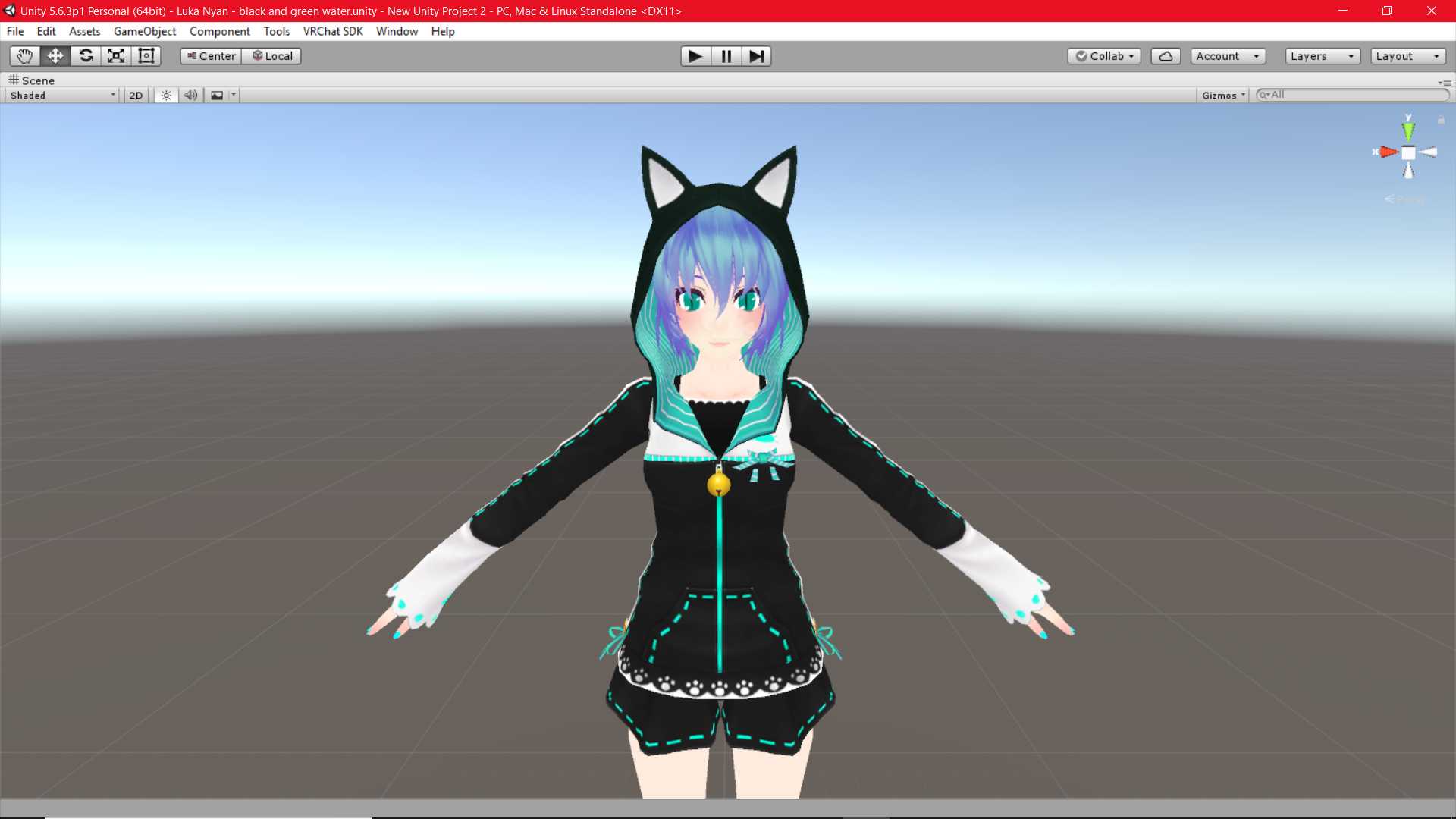 Luka Nyan - black and green water(modified model) Screenshot