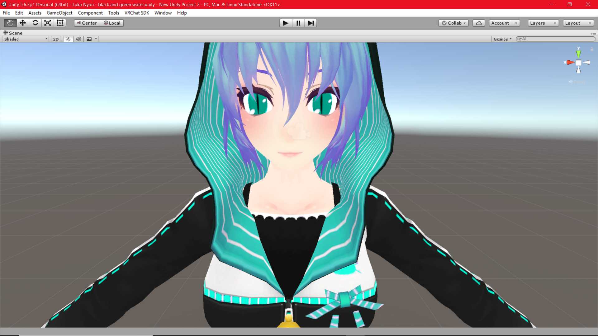 Luka Nyan - black and green water(modified model) Screenshot