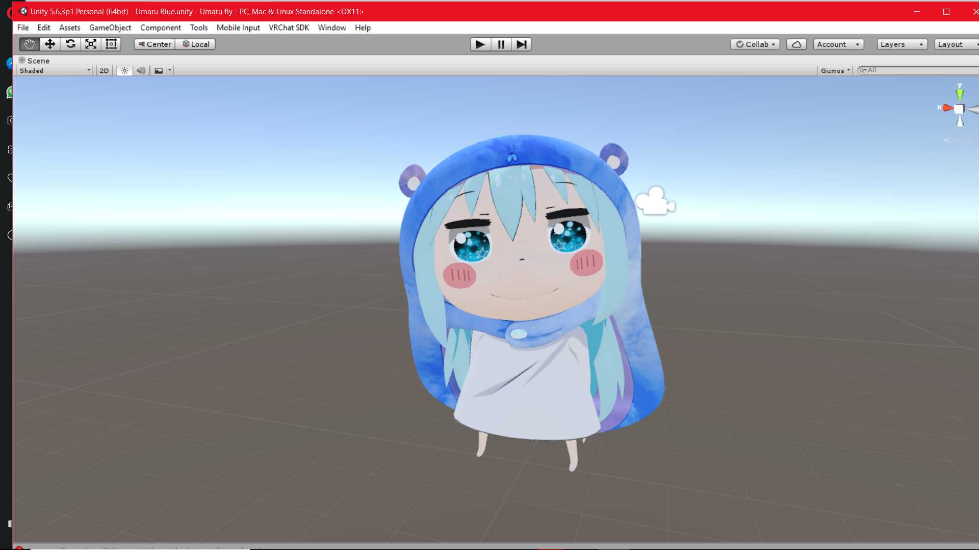 Umaru Blue(emotes,lip sync,face animations,blinking) Screenshot