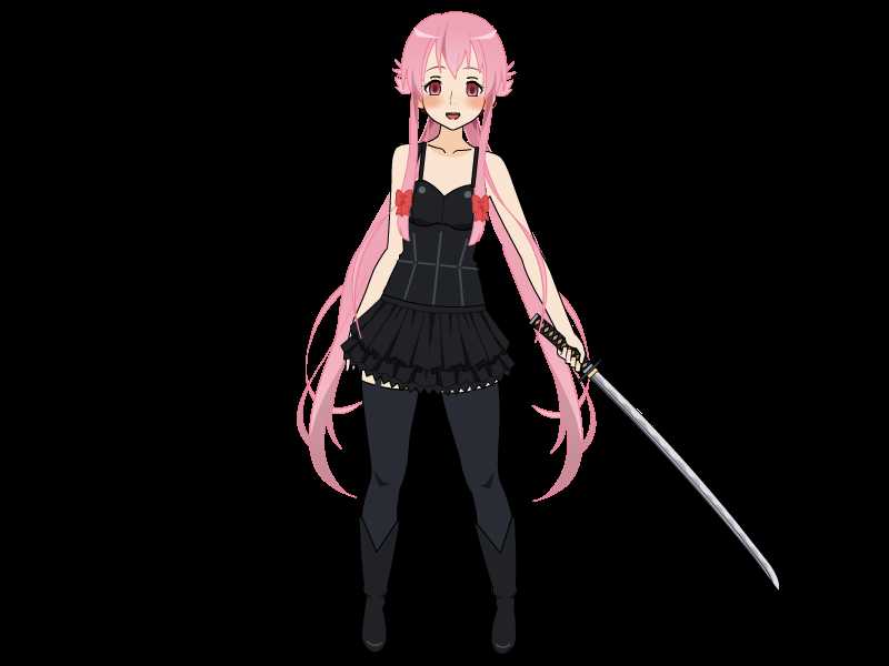 Yuno Gasai (black dress)  Screenshot