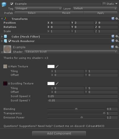 Cdrsans UVScroll Shader v1.0 Screenshot