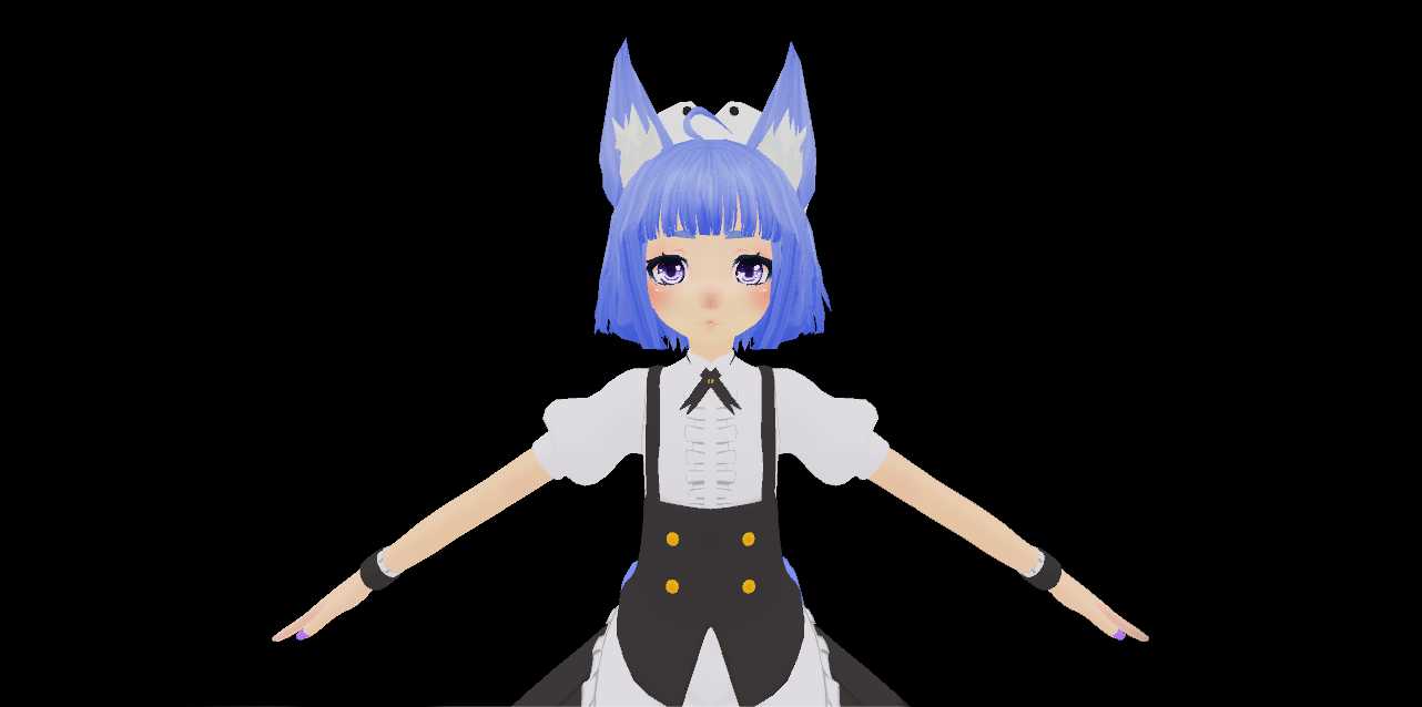 Short Fox Maid*UPDATED (6 Gestures, Lip Sync, Eye Tracking) + DL Screenshot