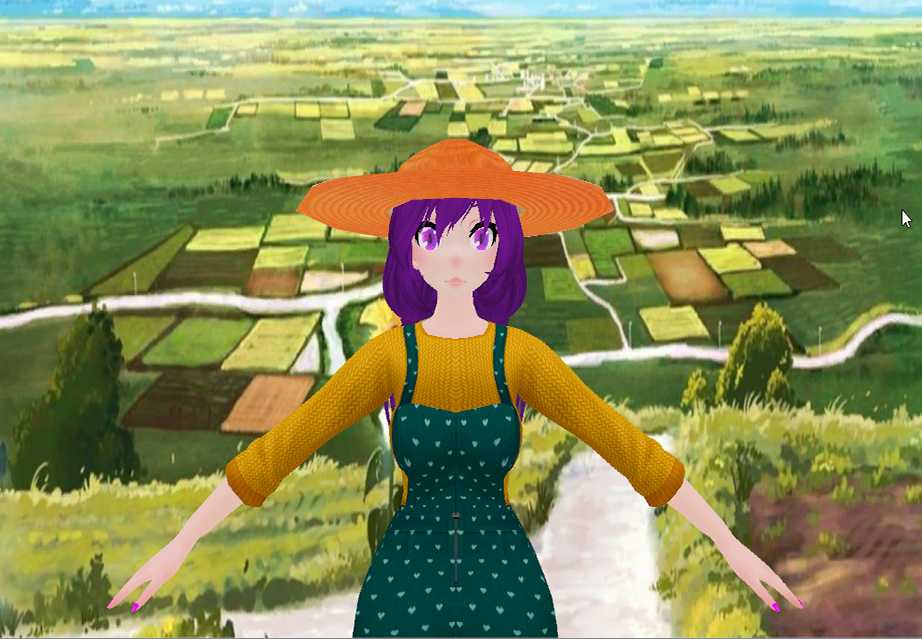 Farm Girl (6 Gestures, Lip Sync, Eye Tracking, Dynamic Bones) + DL Screenshot