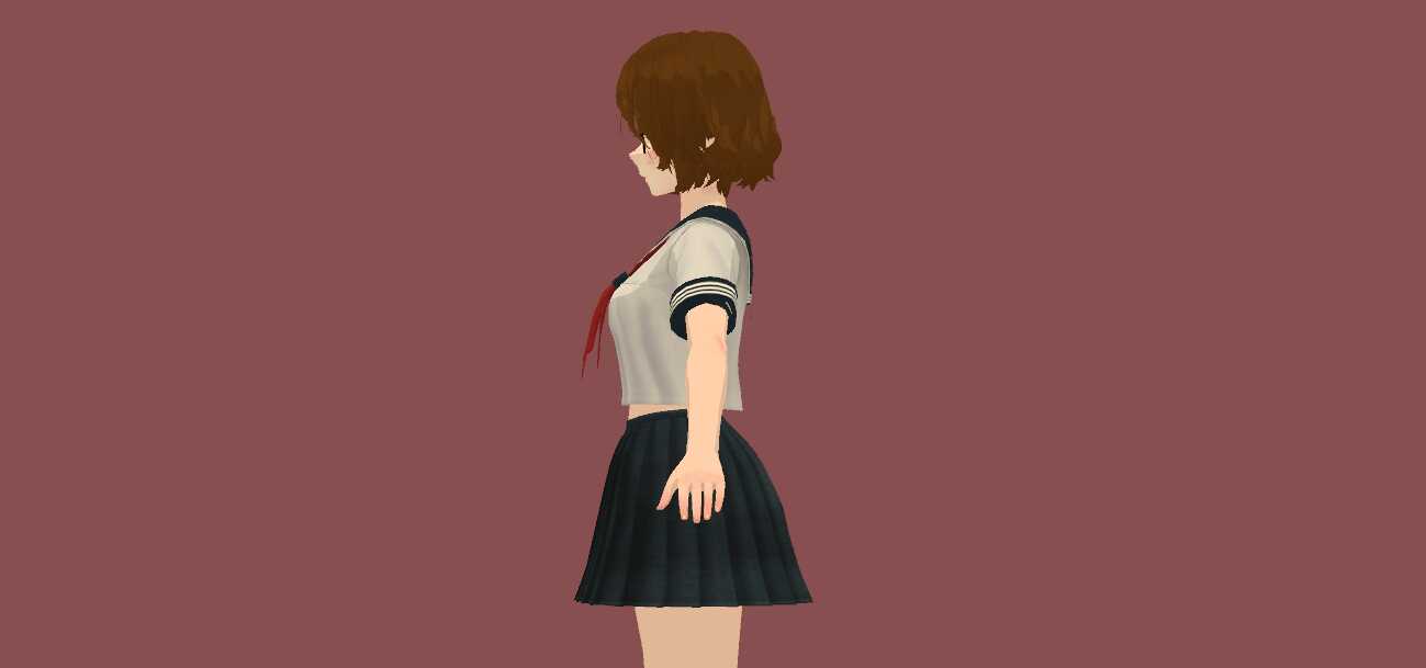 Average School Girl (Dynamic Bones, Lip Sync, Toggle Clothing/Body)  Screenshot