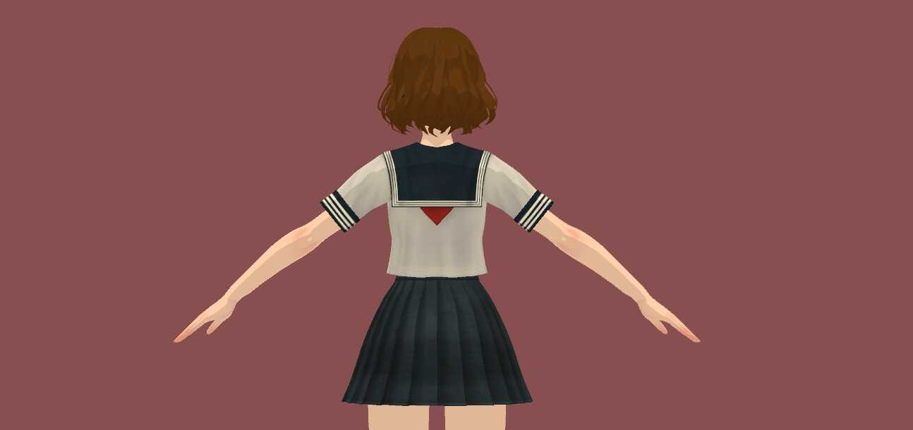 Average School Girl (Dynamic Bones, Lip Sync, Toggle Clothing/Body)  Screenshot