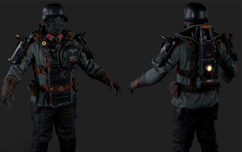 Wolfenstein SS Soldier (removed Swastika and insignia for VRC) Screenshot
