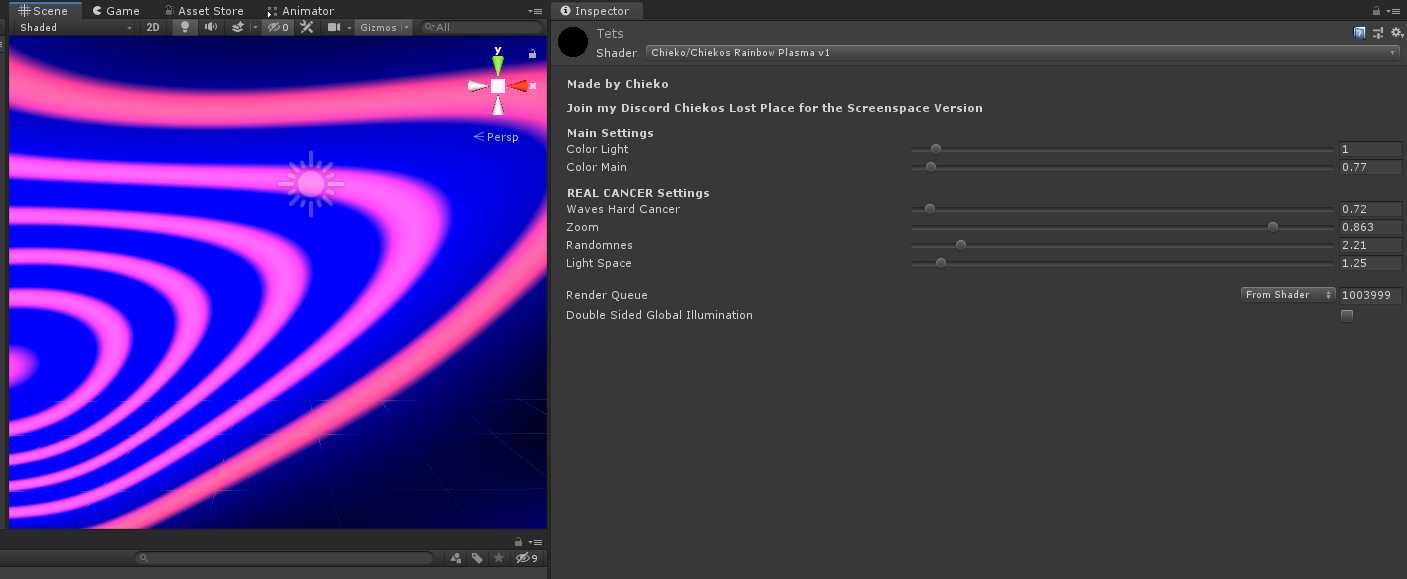 Chiekos Rainbow Plasma Shader v1 Screenshot