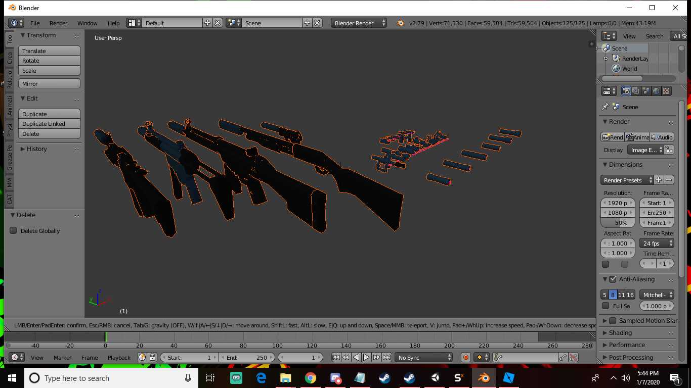 Unity friendly gun set with attachments etc <3 Screenshot