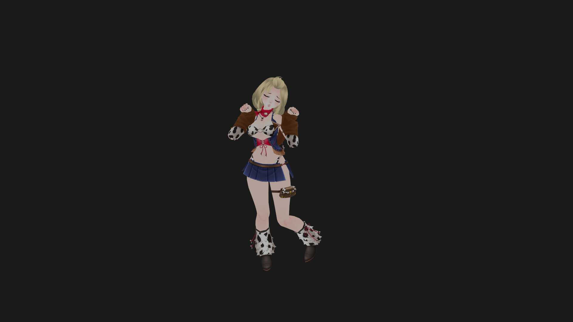 CowGirl Avatar (7 Facial Gestures, Custom Blinking Anim, Eye Tracking.) Screenshot