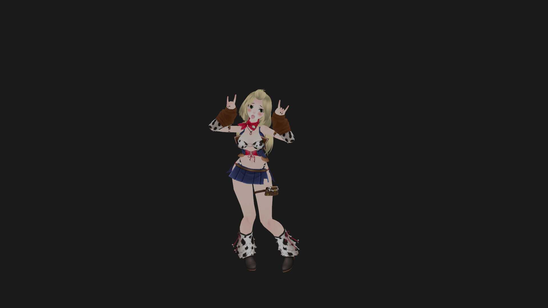 CowGirl Avatar (7 Facial Gestures, Custom Blinking Anim, Eye Tracking.) Screenshot