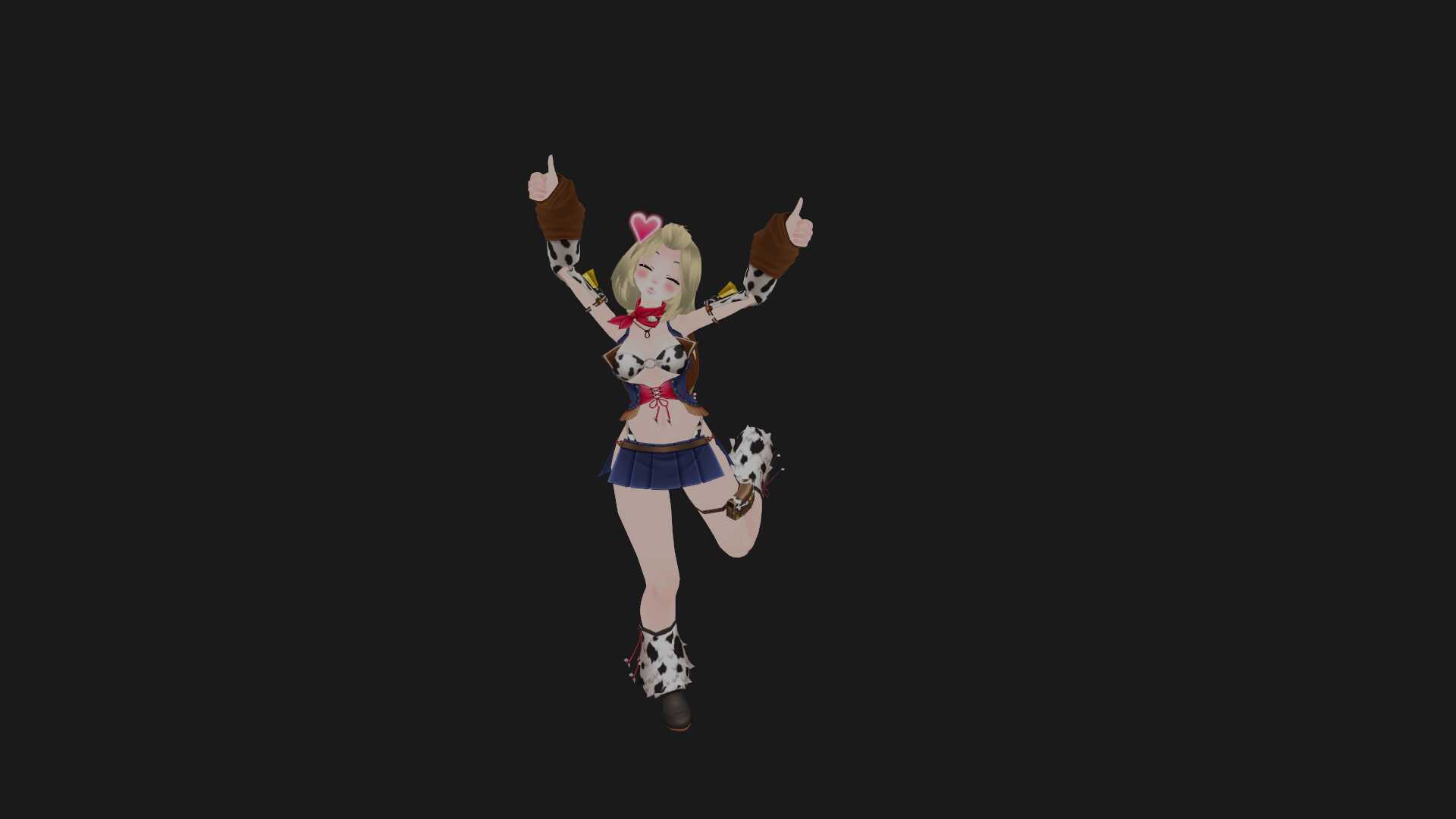 CowGirl Avatar (7 Facial Gestures, Custom Blinking Anim, Eye Tracking.) Screenshot