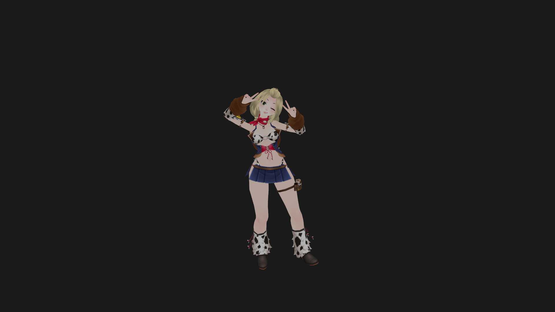 CowGirl Avatar (7 Facial Gestures, Custom Blinking Anim, Eye Tracking.) Screenshot
