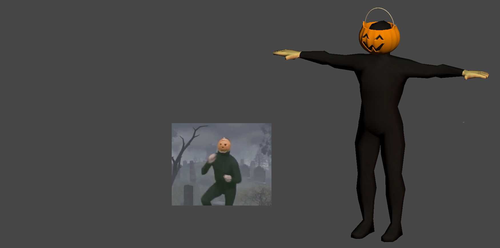 spooky pumpkin dance man Screenshot