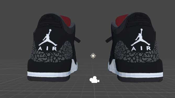 Air Jordan 3 Black/Grey/Red