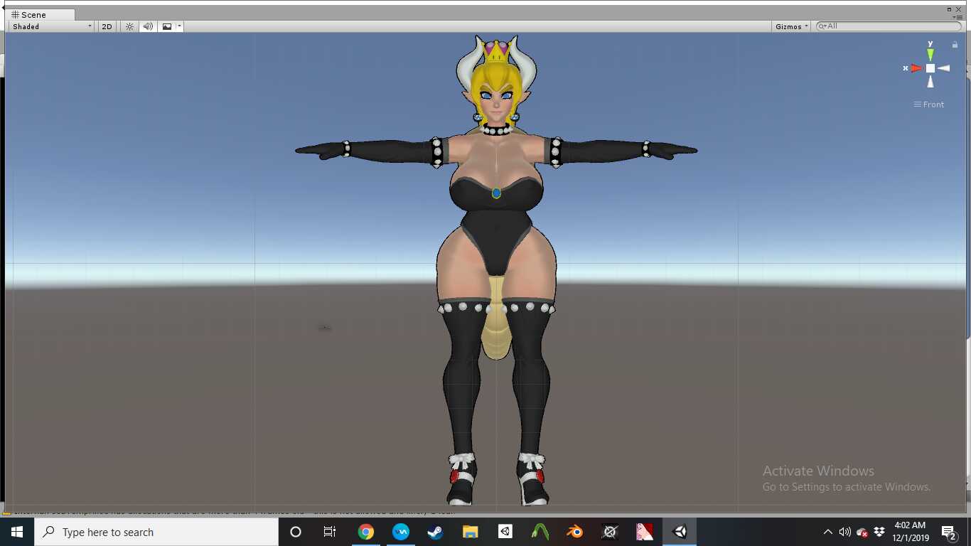 Thicc Bowsette blinking+visemes+jiggle physics Screenshot