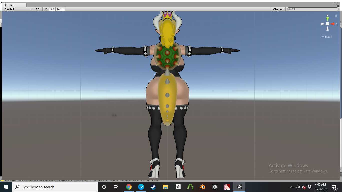 Thicc Bowsette blinking+visemes+jiggle physics Screenshot