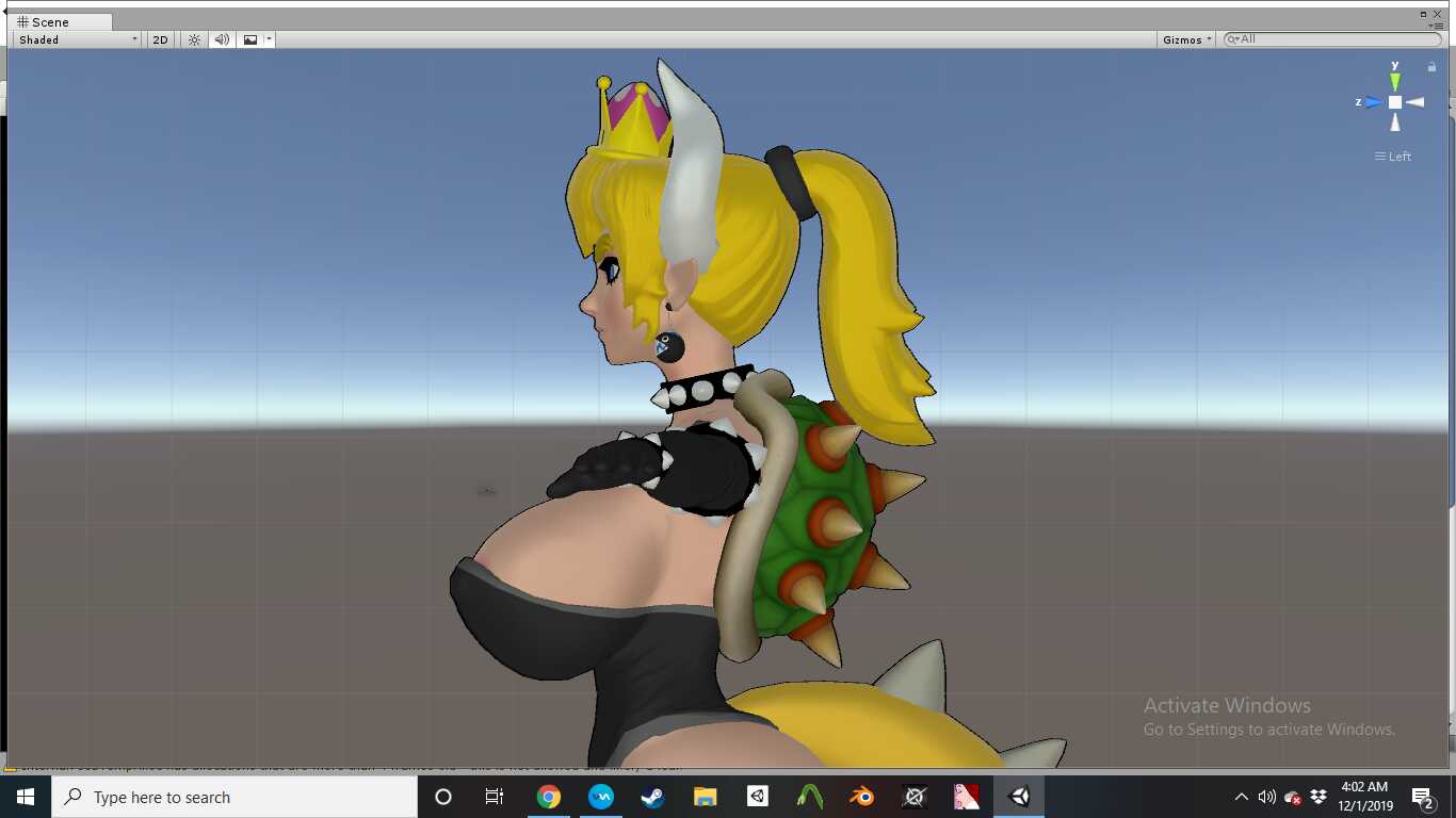 Thicc Bowsette blinking+visemes+jiggle physics Screenshot