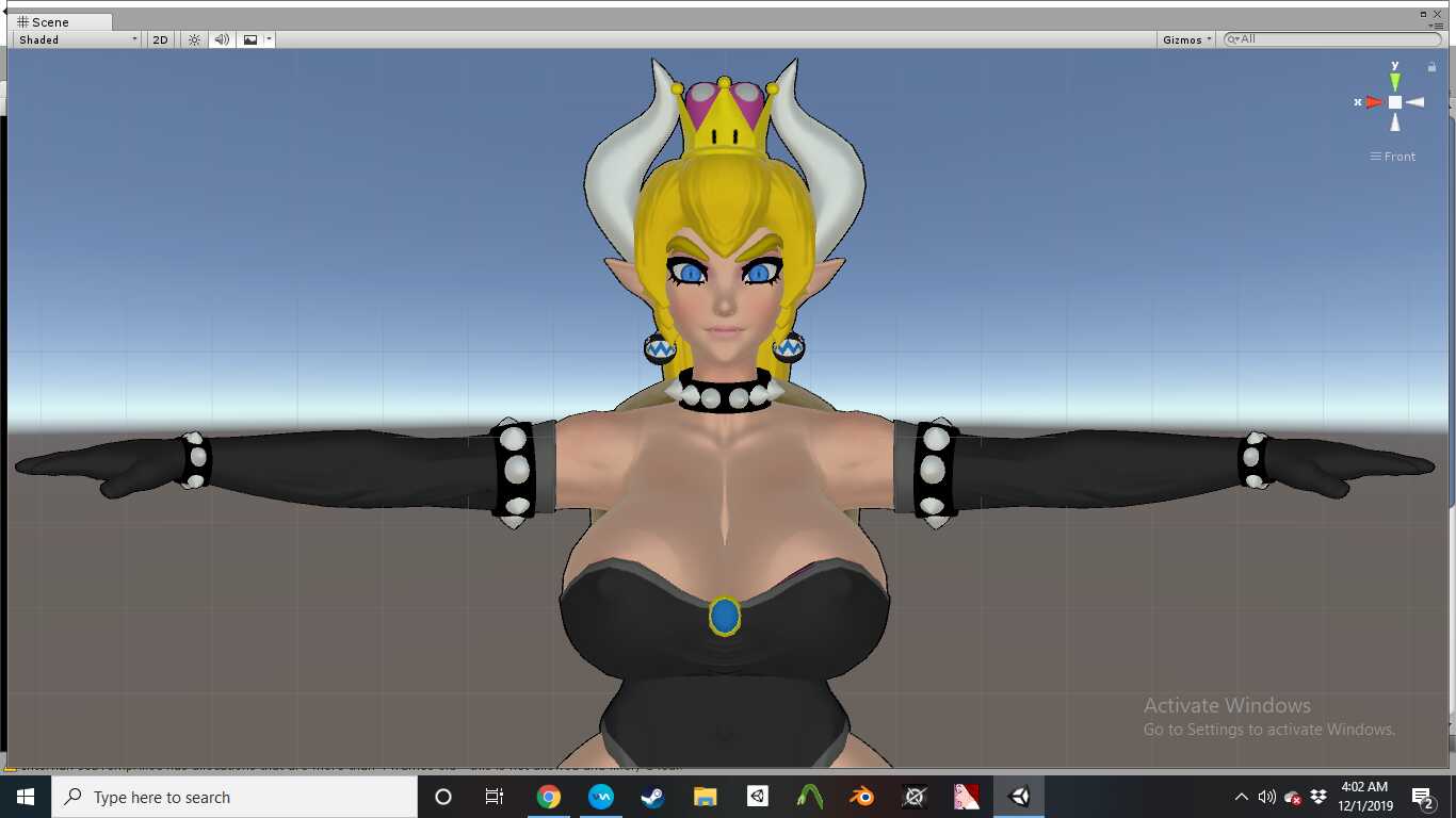 Thicc Bowsette blinking+visemes+jiggle physics Screenshot