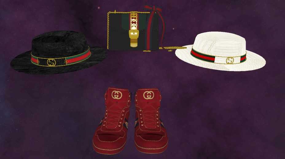 Gucci Hat, Shoes, and bag - White hat texture included Screenshot