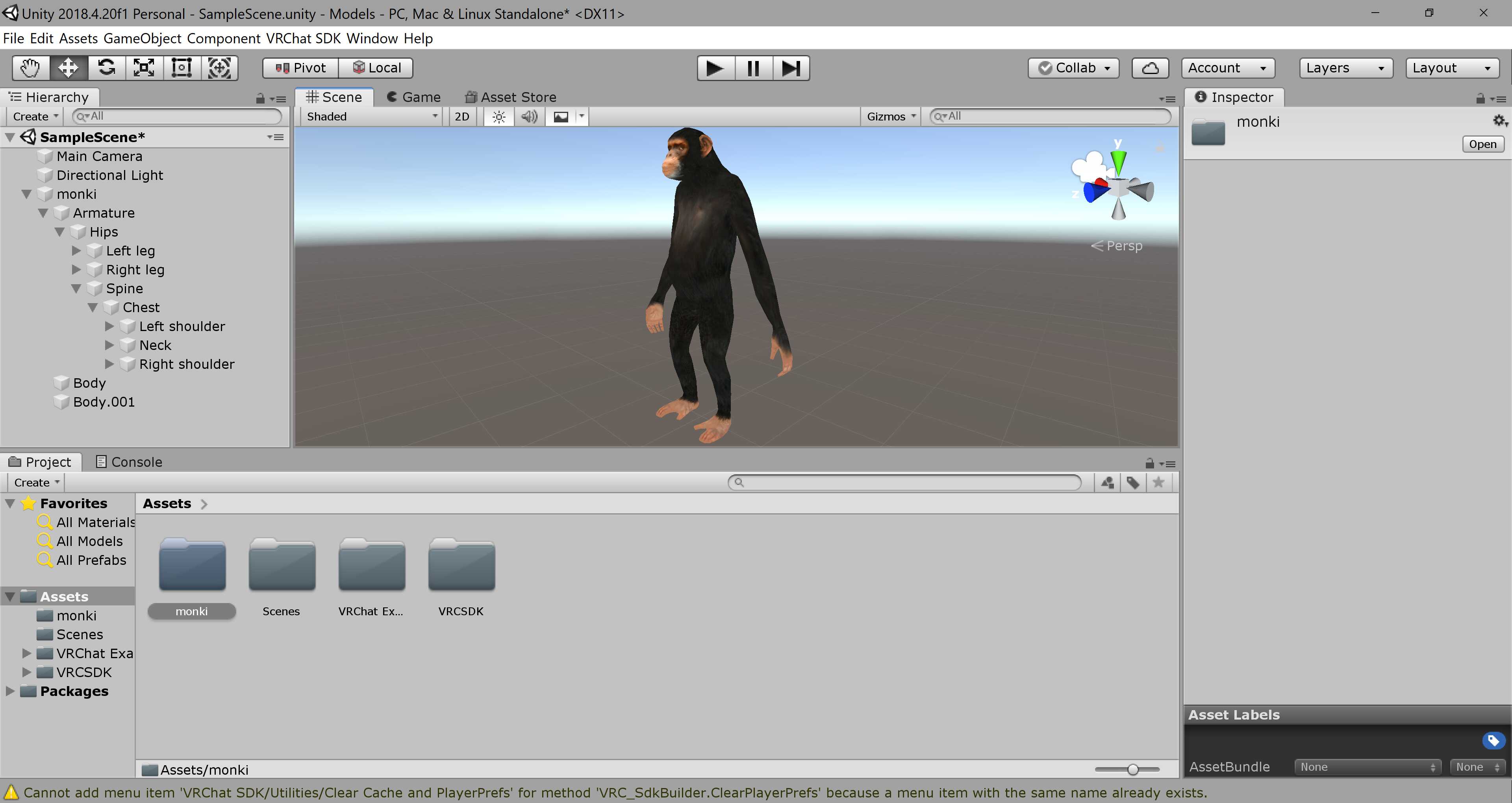 Monki (rigged no visemes) Screenshot