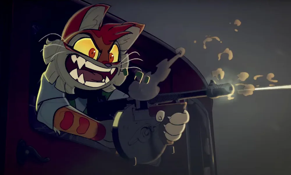 Blood Teas Tommy gun for VRChat (with shoot animations and rigged flag) Screenshot