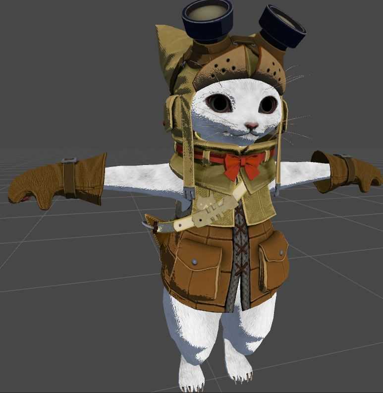 Palico Leather Armour - Monster Hunter World Screenshot