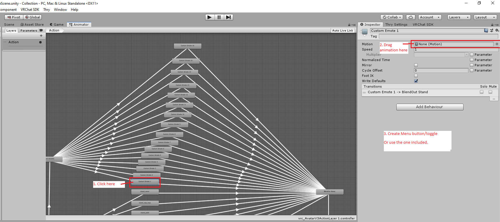Moddified Action Layer for SDK3 (16 Custom Emote) Screenshot