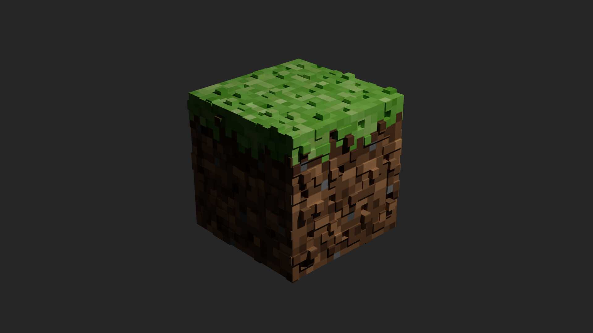 Minecraft 4K Grass Block Screenshot