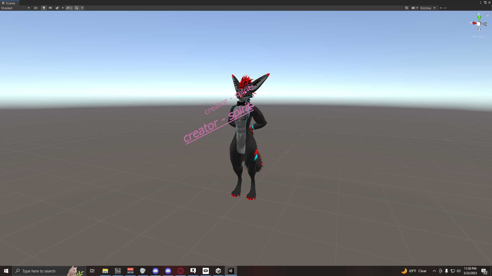 spirit's gentalmen idle pose Screenshot